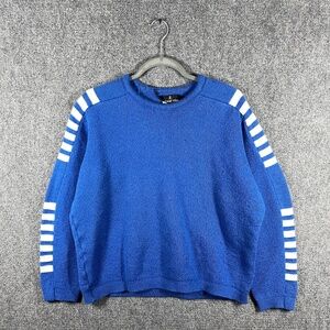Vintage Demetre Pure Virgin Wool Sweater Blue Mens Size XL **READ